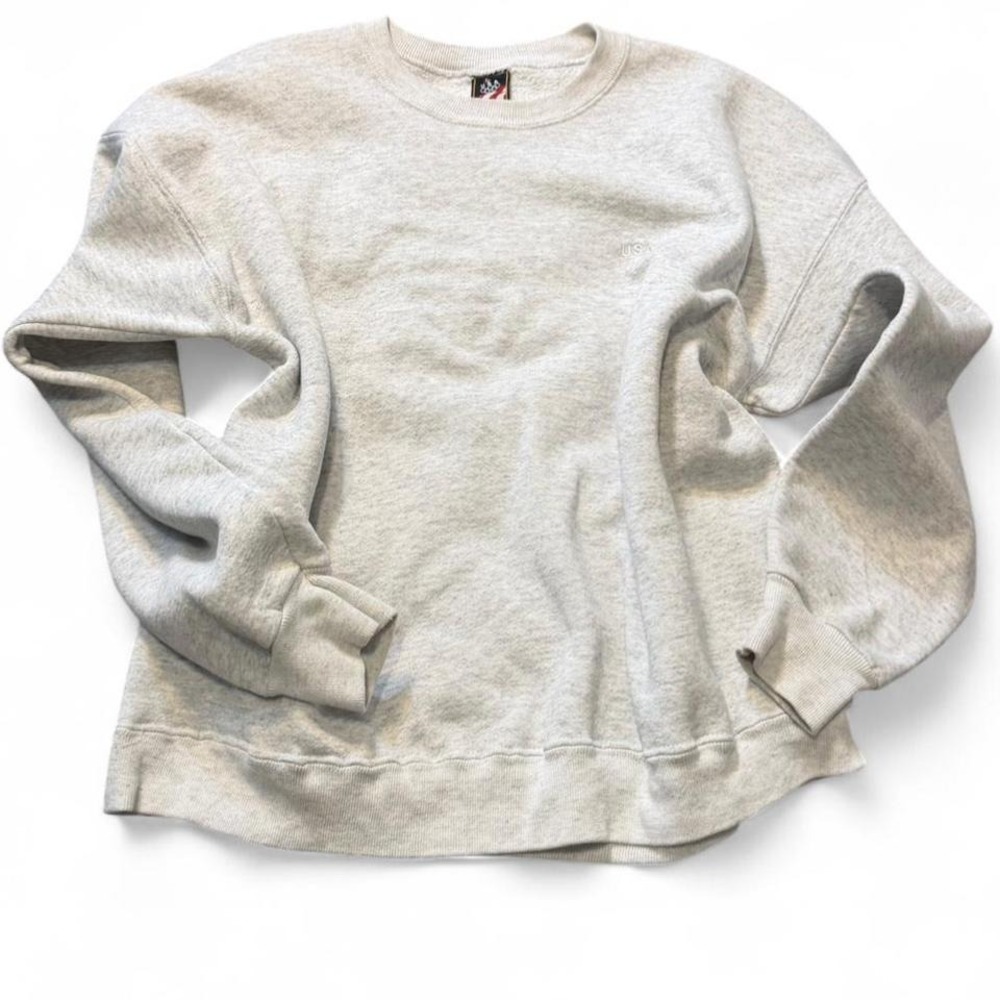 Vintage 90s Light‎ Gray USA Olympic Crewneck Sweatshirt